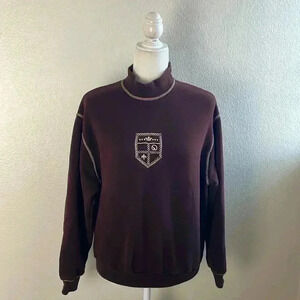 St. John’s Sport Marie‎ Gray Emblem Burgundy/Brown Sweatshirt